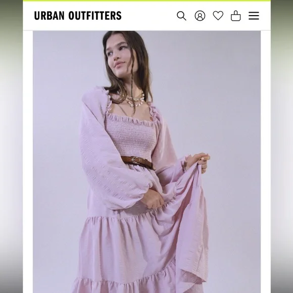 Urban Outfitters tiered Pink dress - Picture 2 of 5